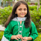 Girls' Green Independence Day Dress – Traditional Style with Dupatta