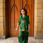 Block printed Kurti with gota laced Gharara Set - 2pc